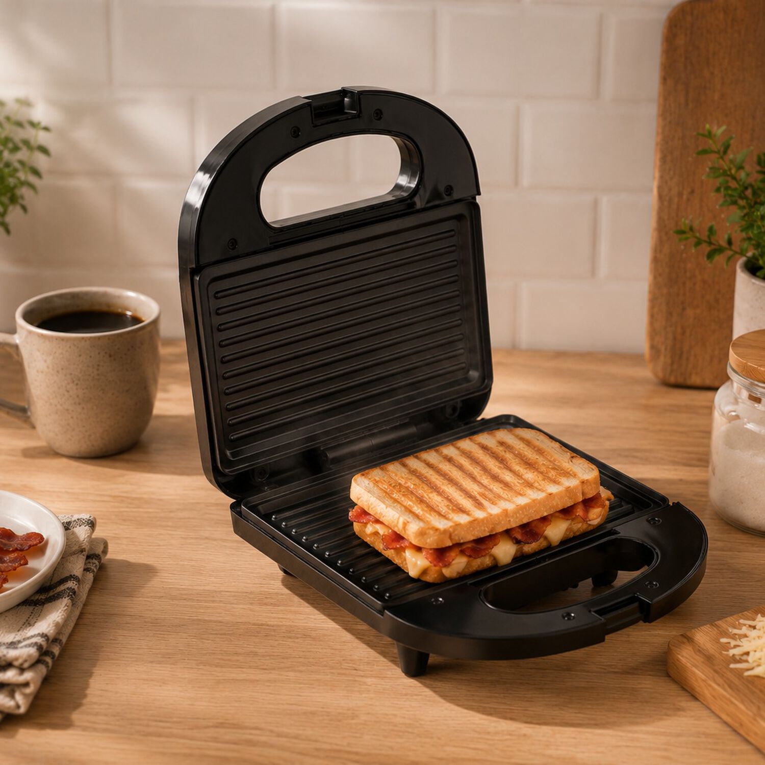 Tostador El&eacute;ctrico 750w Tipo Grill Color Negro image number 2.0
