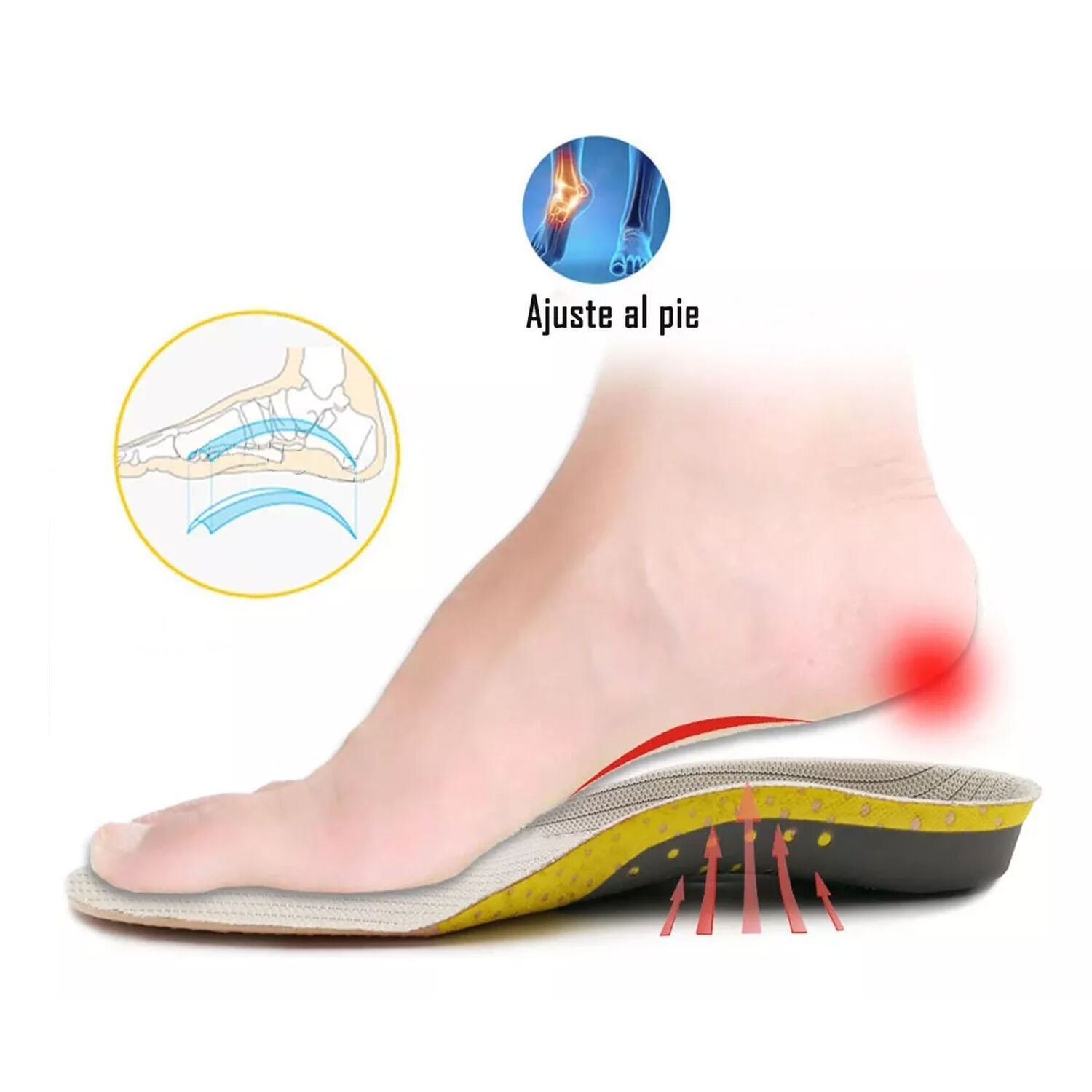 Plantillas Ortop&eacute;dicas Premium Fascitis Plantar Talla 35-40 image number 2.0