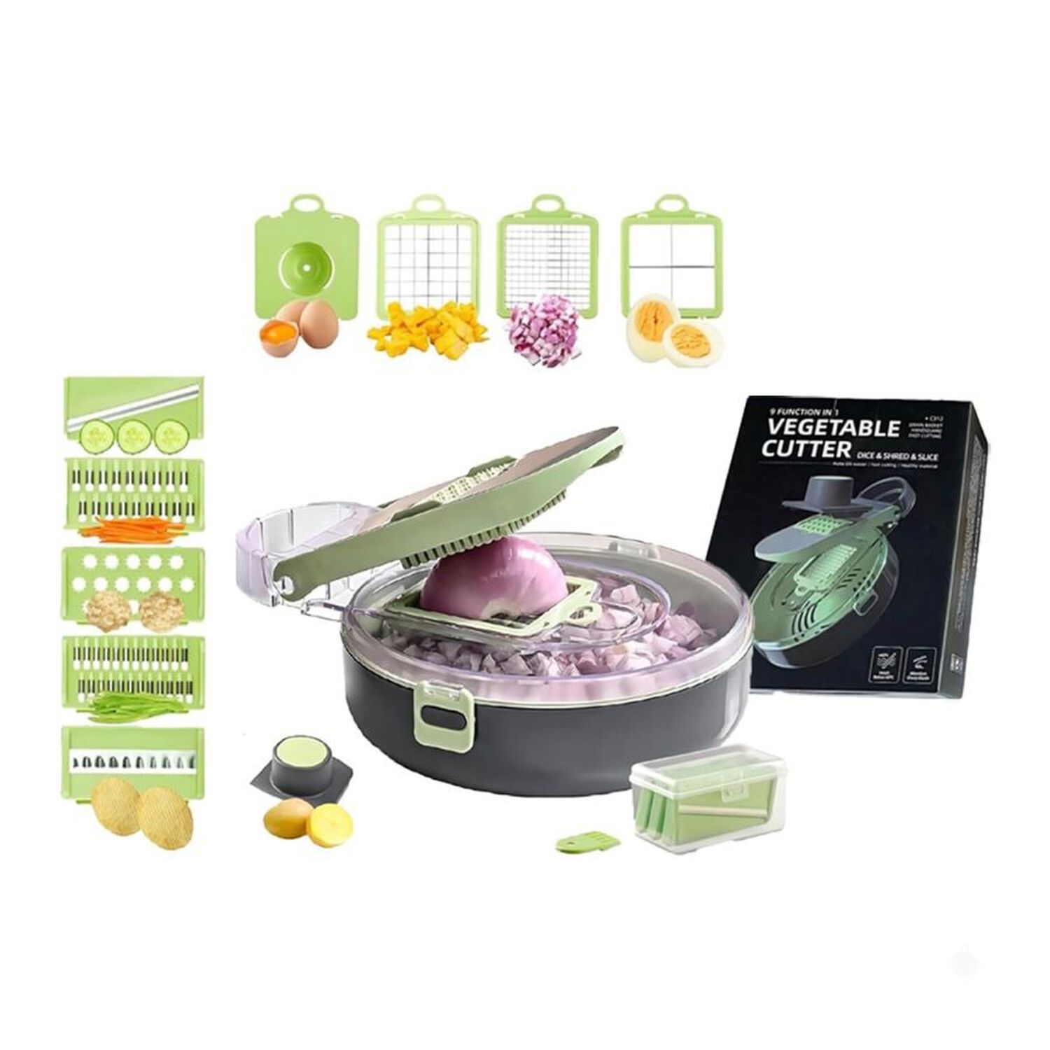 Cortador De Verduras Multifuncional 9 En 1 Con Drenaje image number 2.0