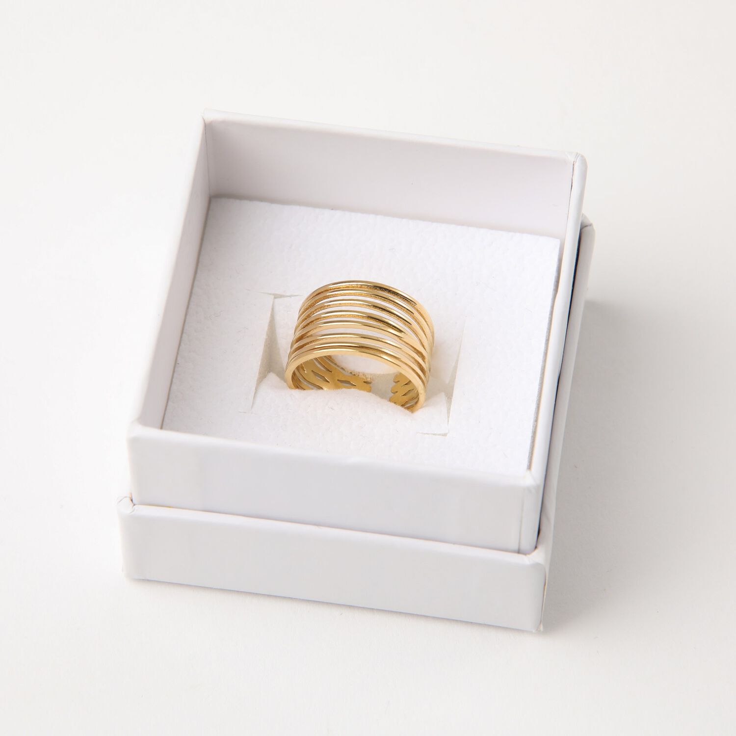 Anillo 19v69 Dorado Mujer Str340 image number 2.0