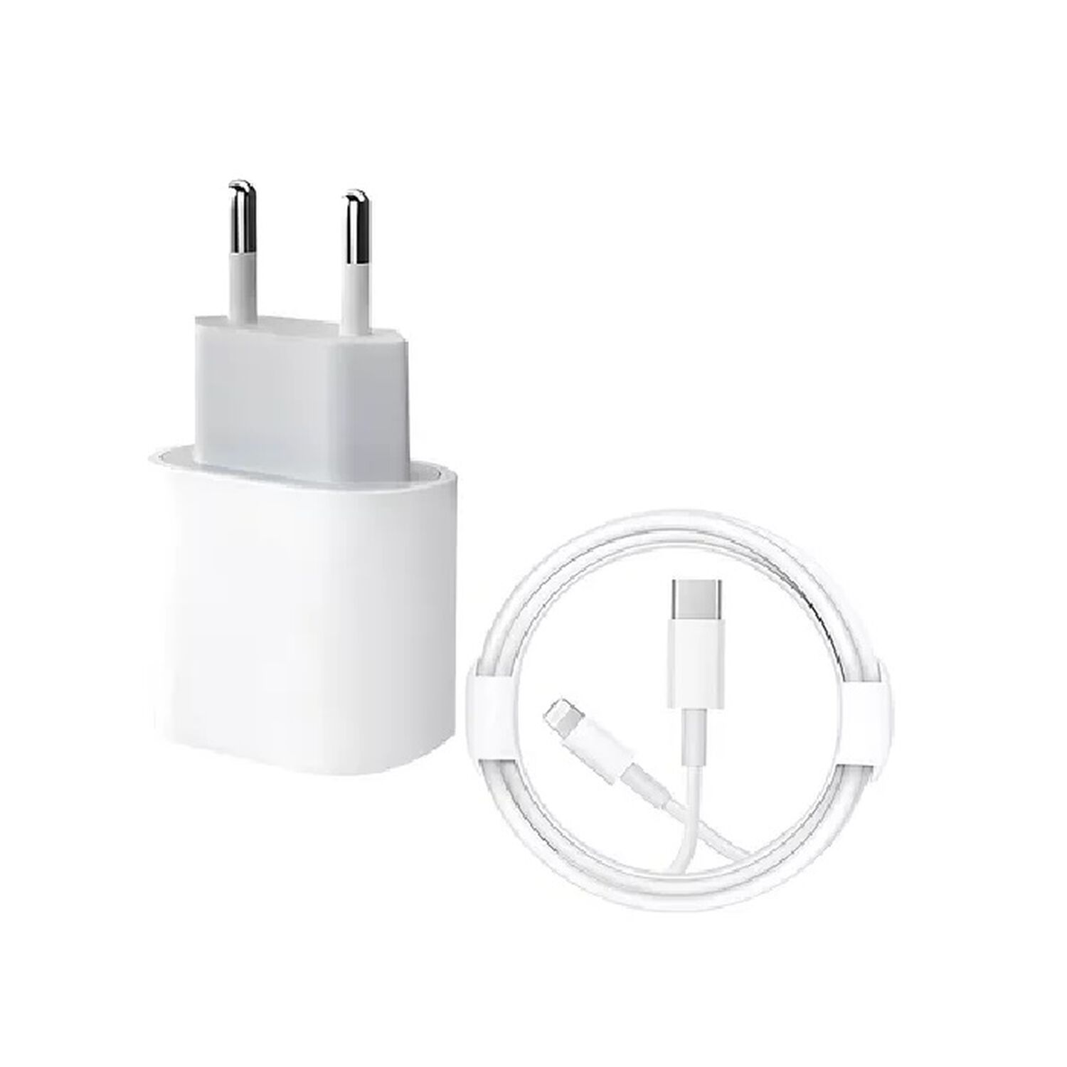 Cargador M&aacute;s Cable Compatible Para Iphone 20 W Pack Cable Lightining A Tipo C + Caja Carga Tipo C image number 4.0
