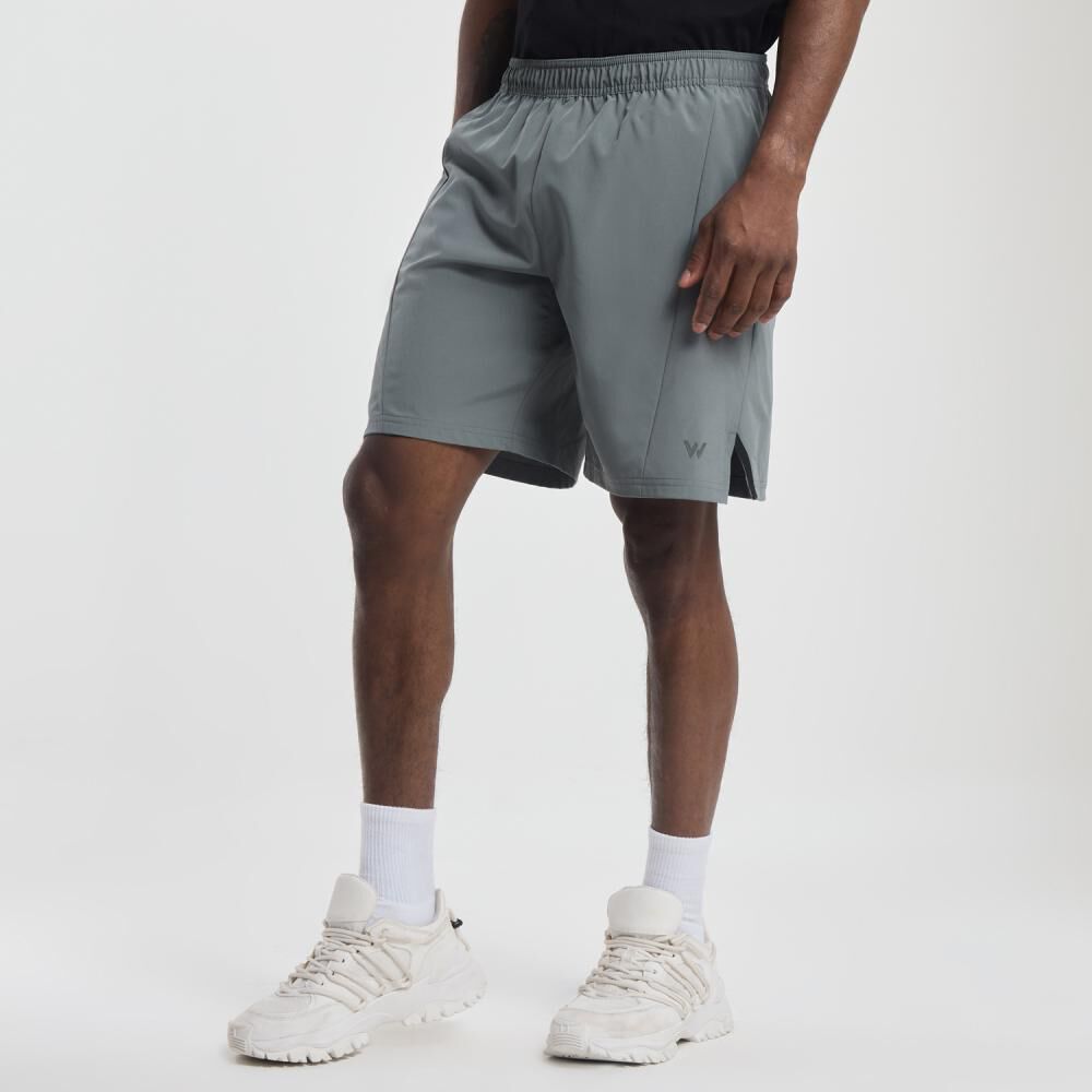 Short Deportivo Liso Tiro Medio Regular Hombre Wetland image number 2.0