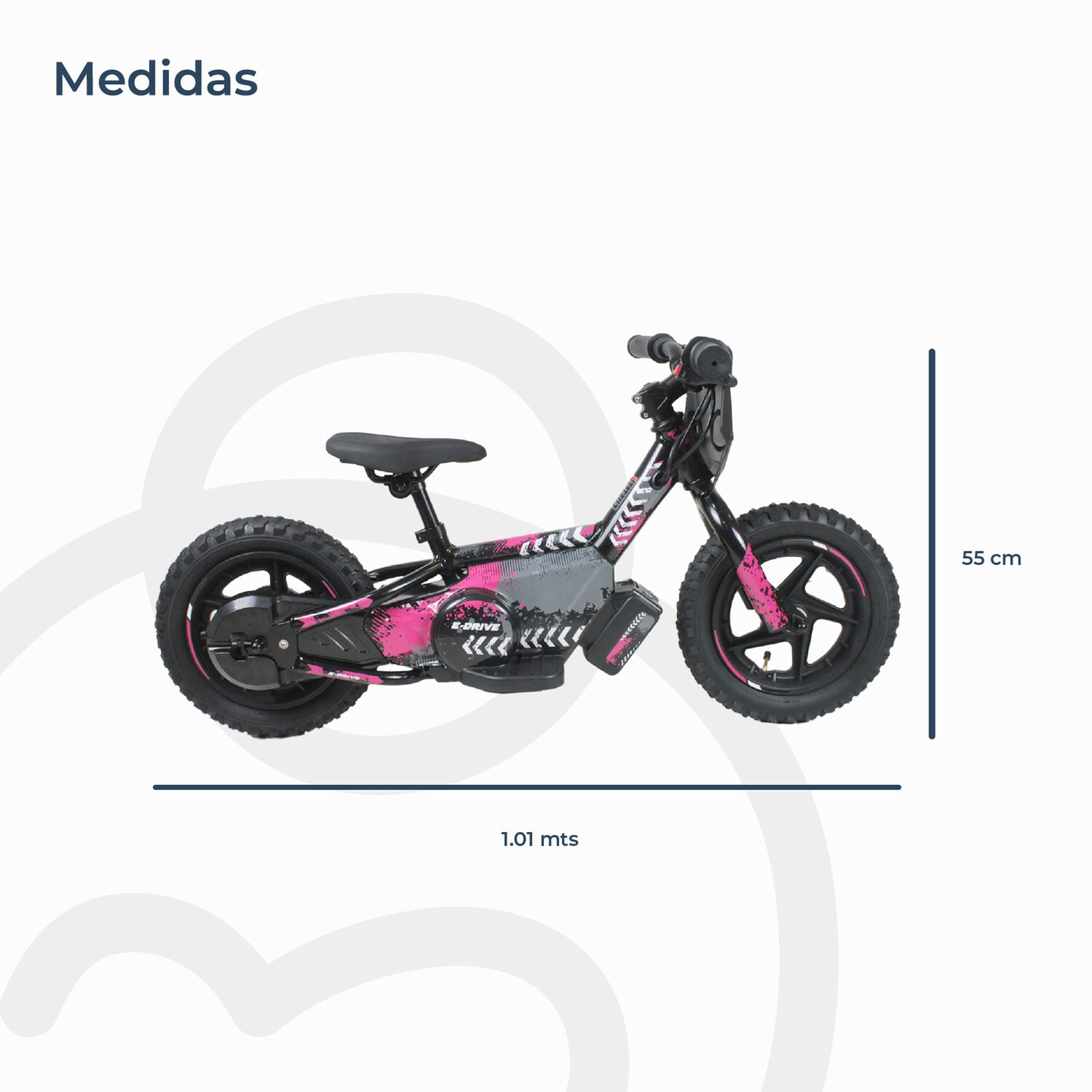 Bicicleta Moto El&eacute;ctrica E-bike Beride Aro 12 Rosada image number 8.0