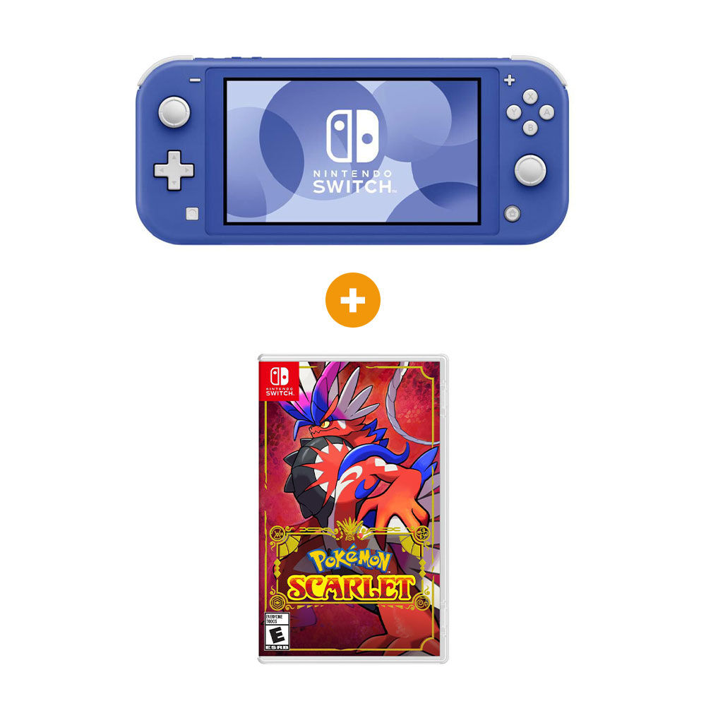 Consola Nintendo Switch Lite Azul + Juego Pokemon Scarlet image number 0.0