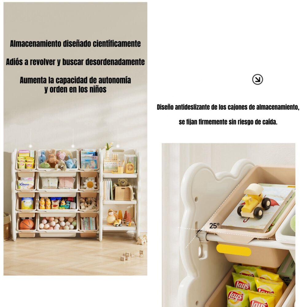 Estante Infantil Organizador De Juguetes Love Lubabycas image number 7.0