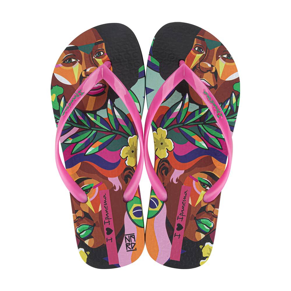 Sandalia Mujer Negro/rosa Graffiti Ipanema image number 0.0