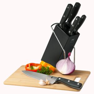 Set De Cuchillos Magefesa Blade / 6 Piezas + Taco Madera