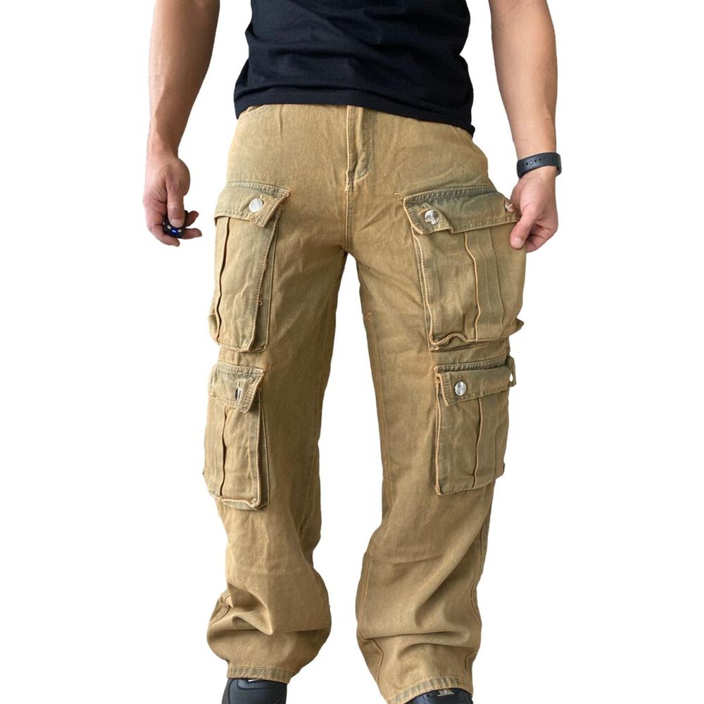 Jeans Di&aacute;bolo Cargo Ancho Wide Leg Hombre image number 18.0