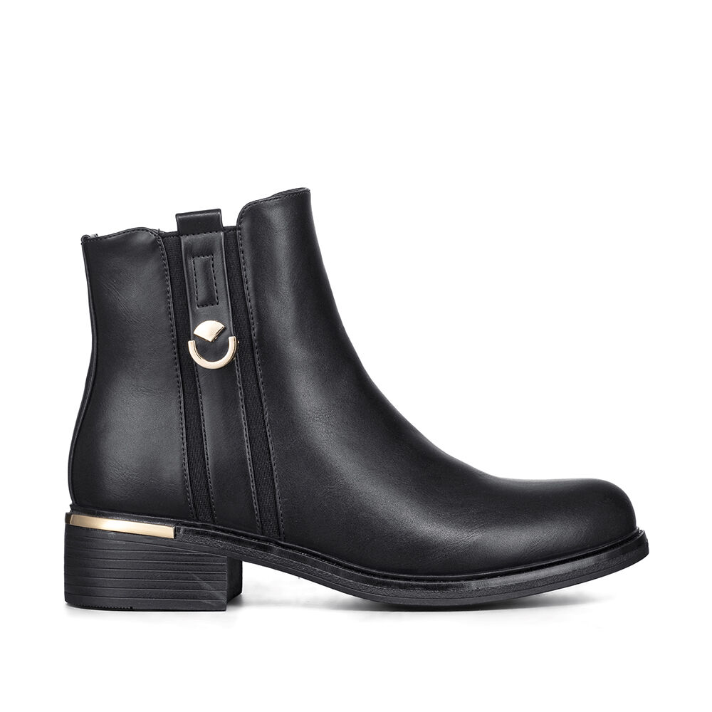 Botin Casual Mujer Eco Cuero Clasico Comodo Weide Hx509 image number 0.0