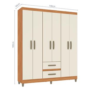Cl&oacute;set Vekkahome Coimbra / 6 Puertas / 2 Cajones