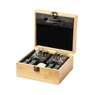 Set Whisky Utensilios Vasos Bambú Steger