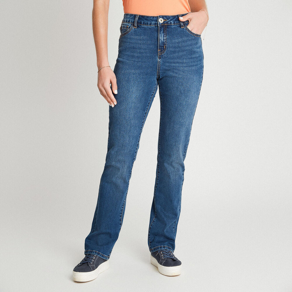 Jeans Recto Push Up 5 Bolsillos Celeste image number 0.0