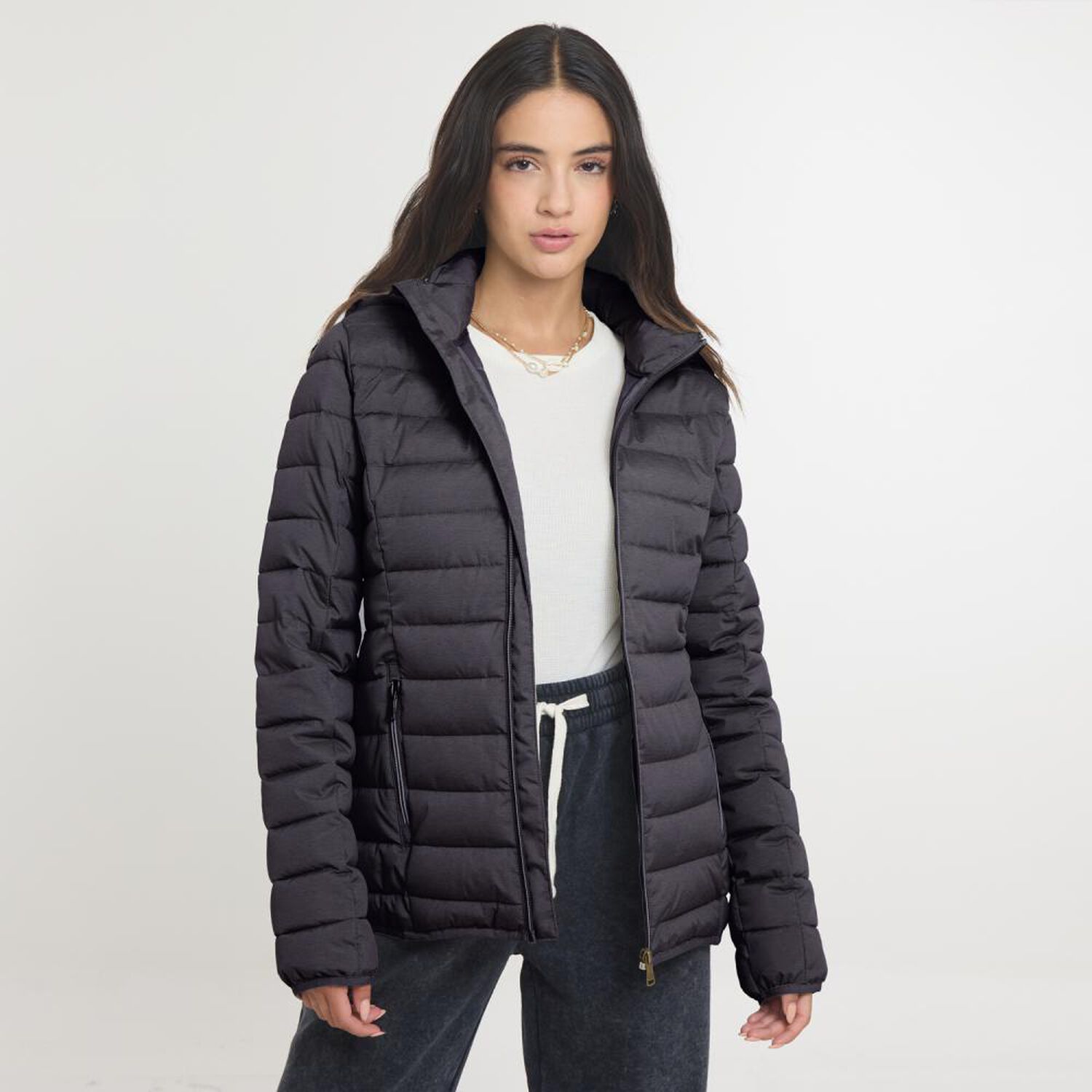 Parka Regular Cuello Alto Con Capucha Mujer Ocean Pacific image number 0.0