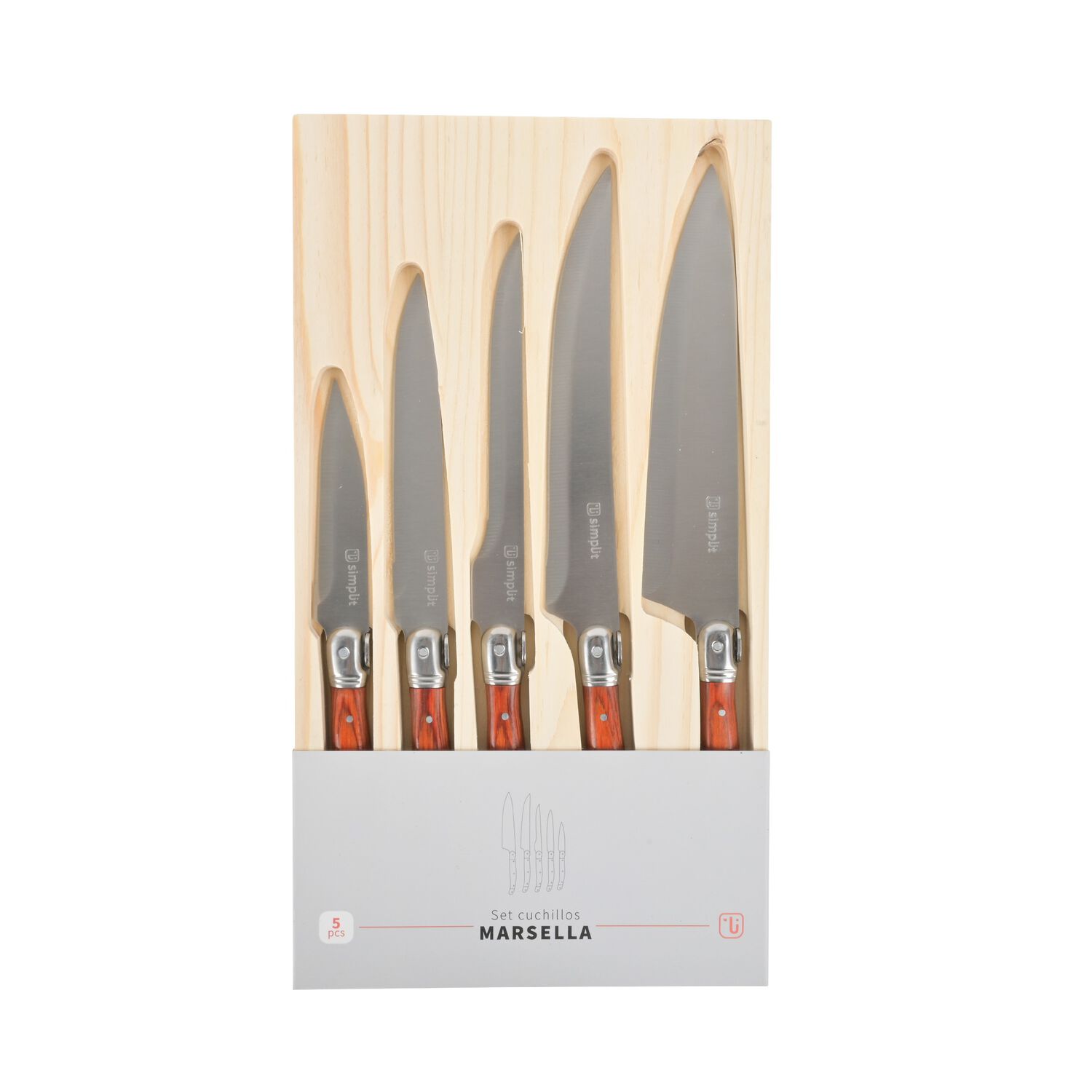 Set Cuchillos 5 Pcs Marsella Acero Inoxidable Simplit image number 6.0