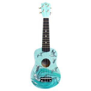 Ukelele Soprano Hana Dise&ntilde;o Mar + Funda Hn-sea