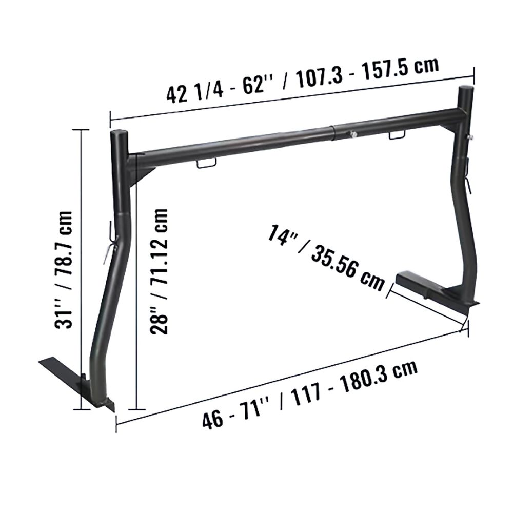 Rack Pick Up Camioneta Universal Ajustable 720kg image number 1.0