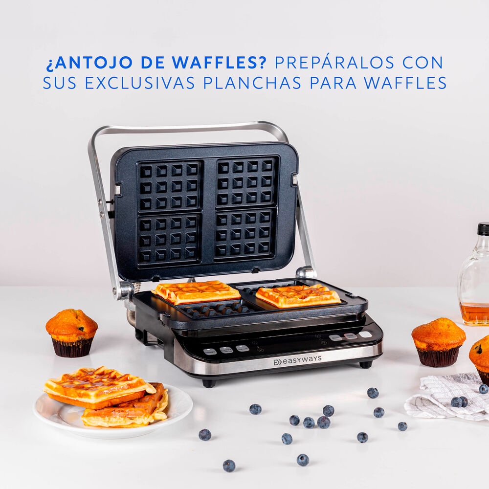 Plancha - Parrilla, Waffles, Sandwich , Panini Let's Grill 3 En 1 Easyways image number 3.0
