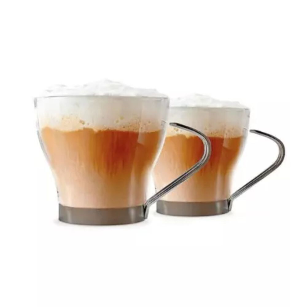 Set 4 Tazas Capuccino 200ml Asa Metalica Templada image number 1.0
