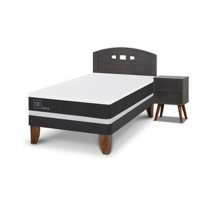 Cama Europea Cic Ortopedic / 1.5 Plazas / Base Normal + Set De Maderas
