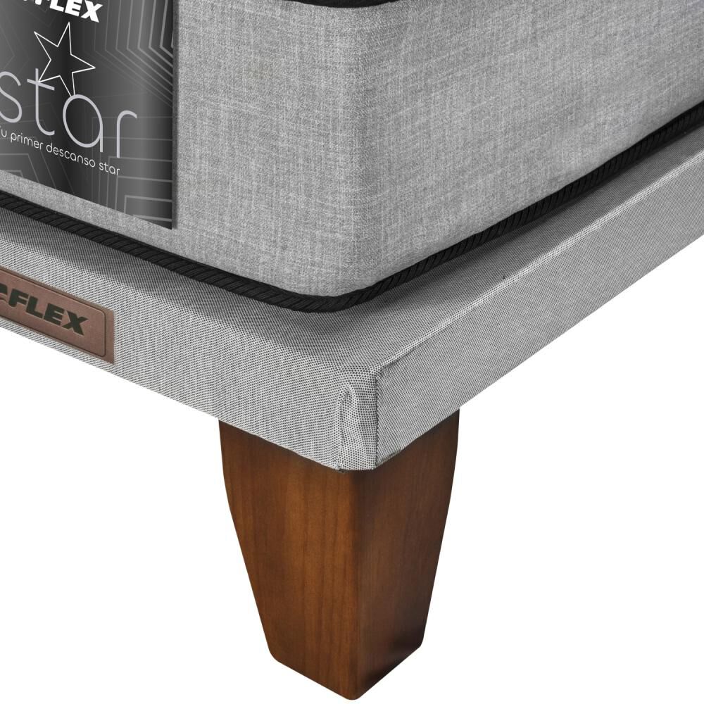 Cama Europea Flex Star / 2 Plazas / Base Dividida + Set de Maderas Dakar image number 2.0