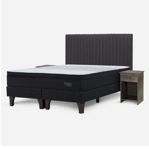 Cama Europea Rosen Tempo / 2 Plazas / Base Dividida + Set De Maderas