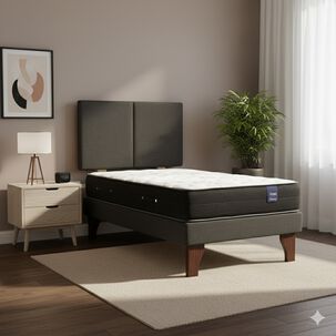 Cama Europea 1 Plaza 190 Respaldo Everest