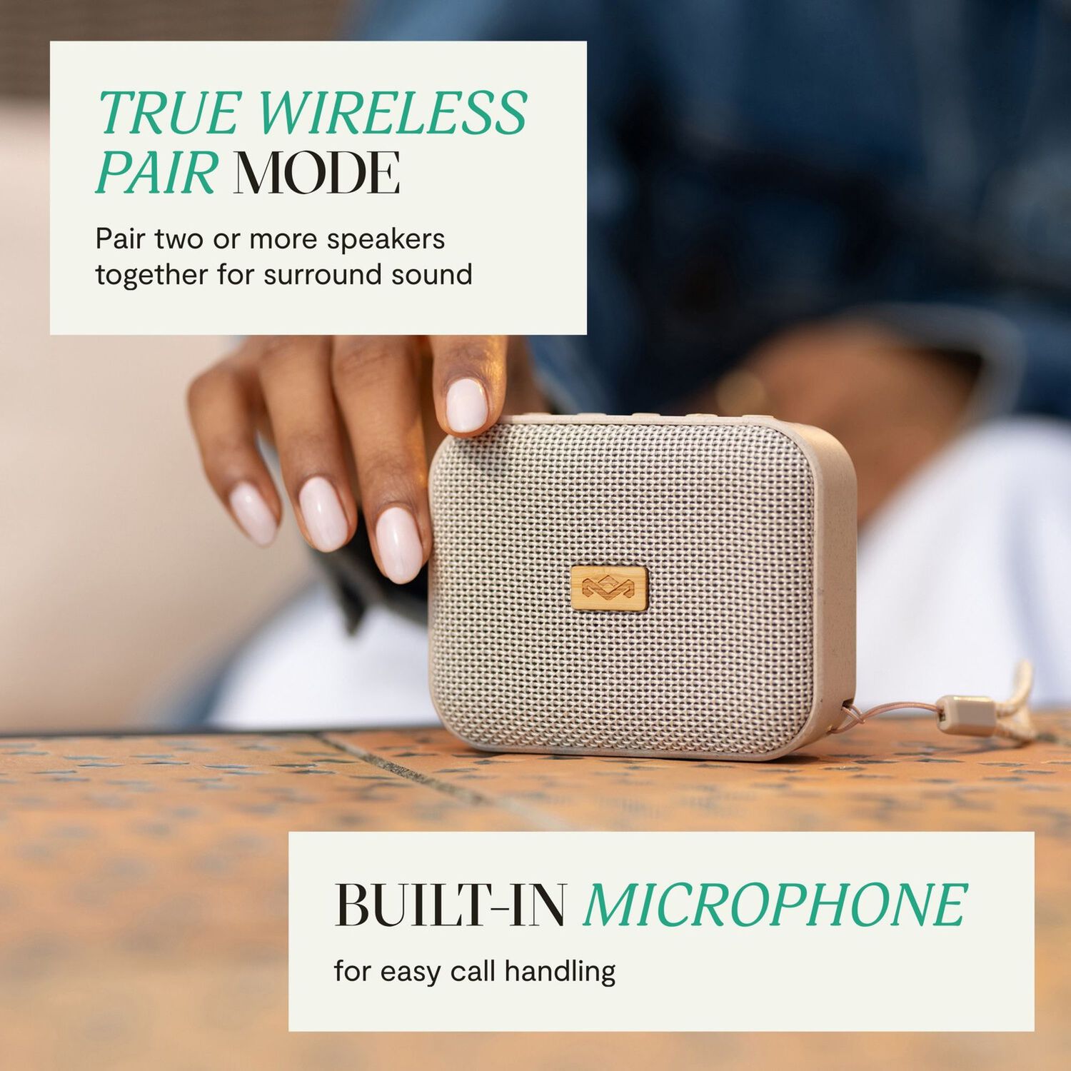 Parlante Bluetooth 5.3 Jammin Cream Marley image number 3.0