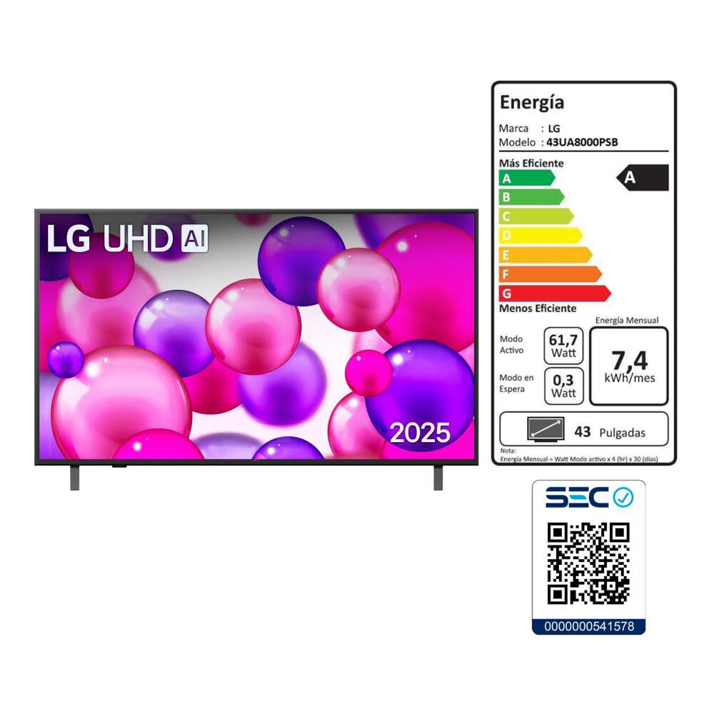 Led 43" LG 43UA8000PSB / Ultra HD 4K / Smart TV image number 3.0