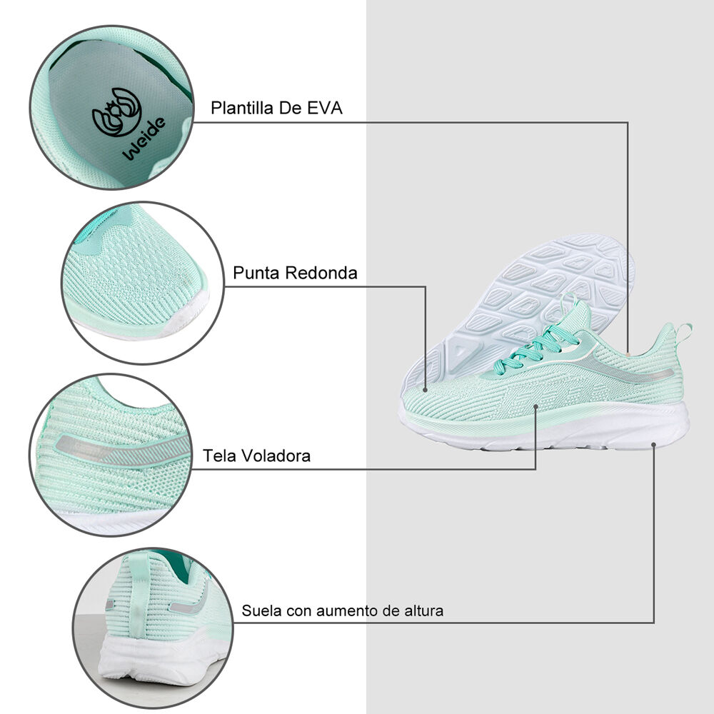 Zapatilla Deportiva Mujer Urbana Con Cordones Weide Tfa207 image number 5.0