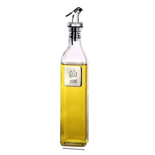 Botella Dispensadora De Aceite Y Vinagre De Vidrio De 500 Ml