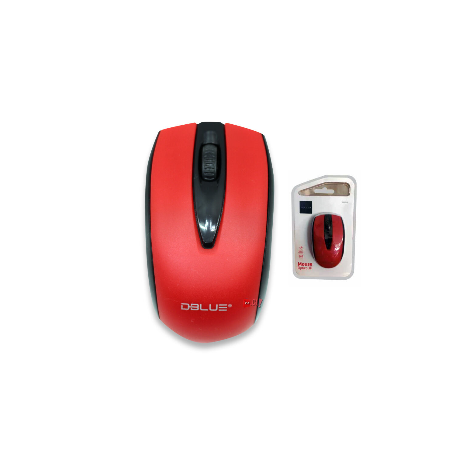 Mouse Inal&aacute;mbrico &Oacute;ptico 1200 Dpi Color Rojo - Ps image number 2.0