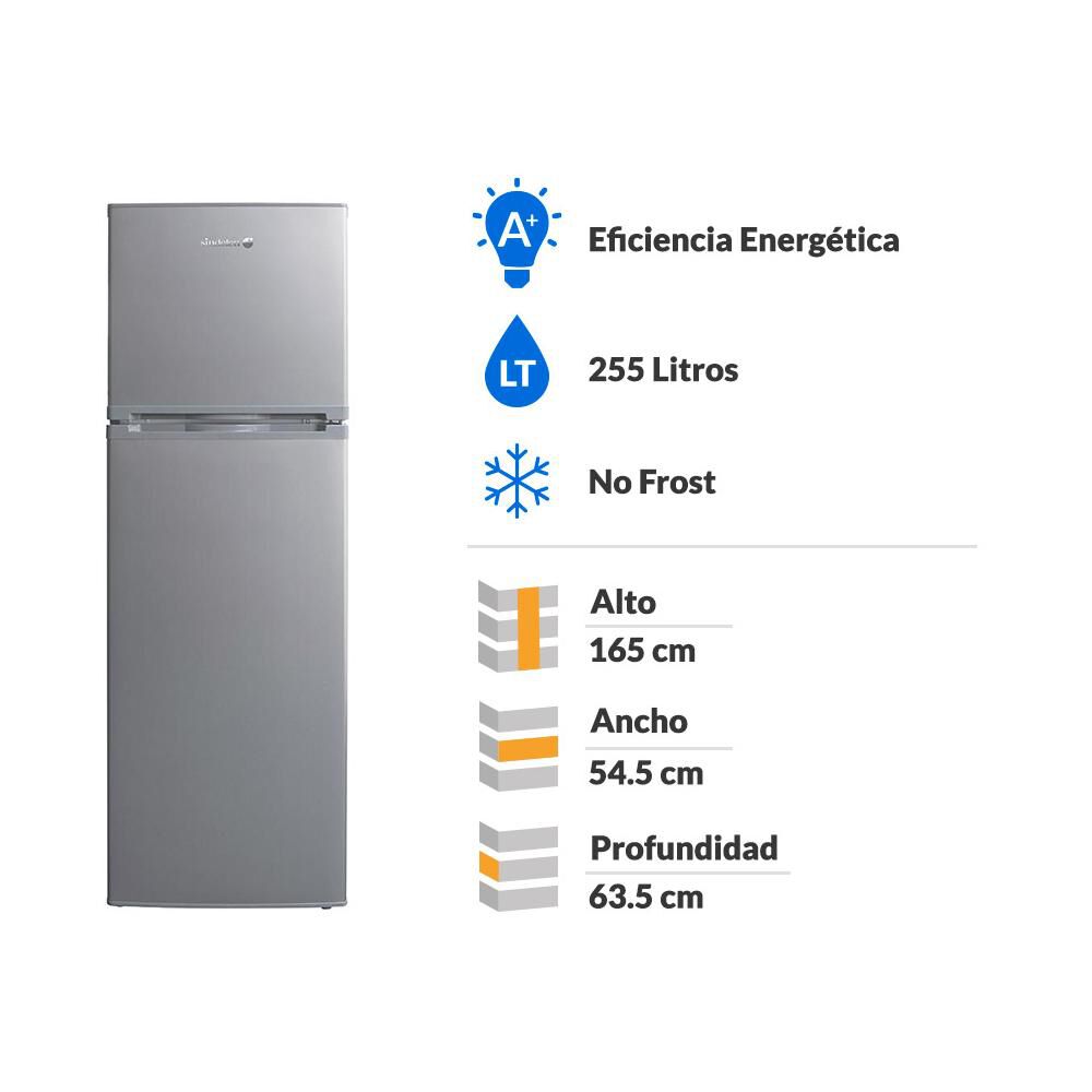 Refrigerador Top Freezer Sindelen RDNF-2570IN / No Frost / 255 Litros image number 1.0
