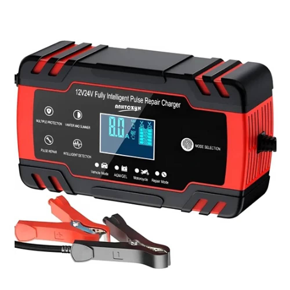 Cargador Bater&iacute;a 12v 10a Auto Moto Carga Rapida Inteligente image number 0.0
