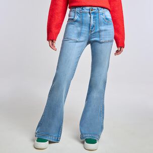Jenas Con Bolsillos Tiro Medio Flare Mujer Freedom