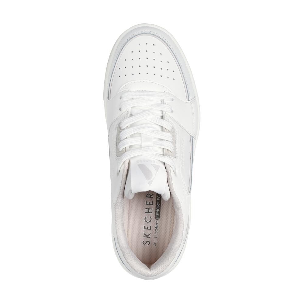 Zapatilla Urbana Mujer Skechers Uno Court Blanco image number 4.0