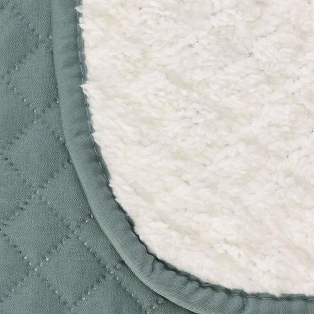 Quilt Andes Sherpa Liso Verde 2 Plazas image number 2.0