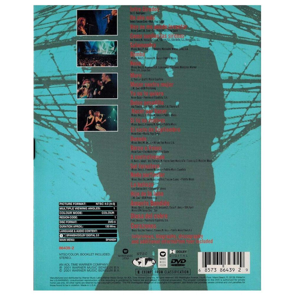 Ana Torroja Y Miguel Bose - Girados En Concierto | Dvd image number 1.0