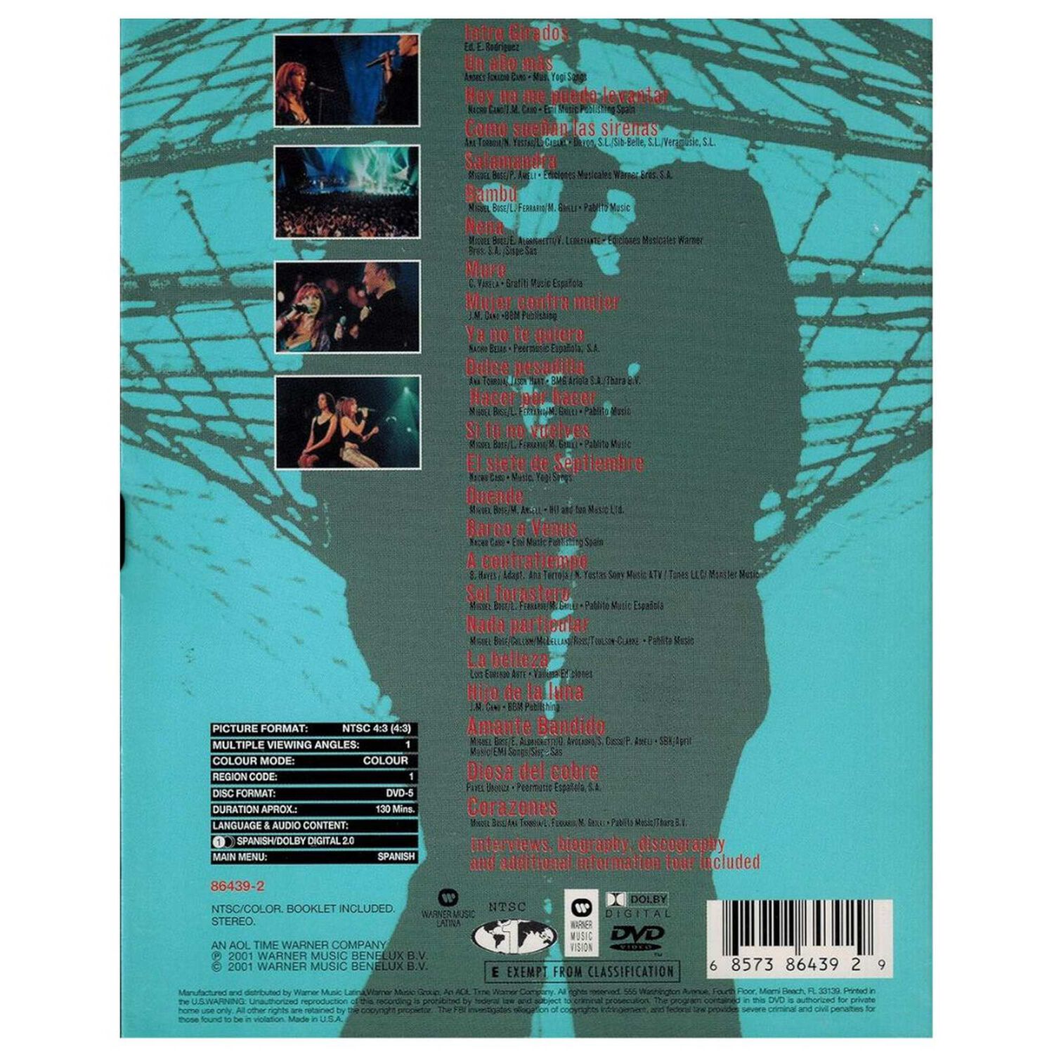 Ana Torroja Y Miguel Bose - Girados En Concierto | Dvd image number 1.0