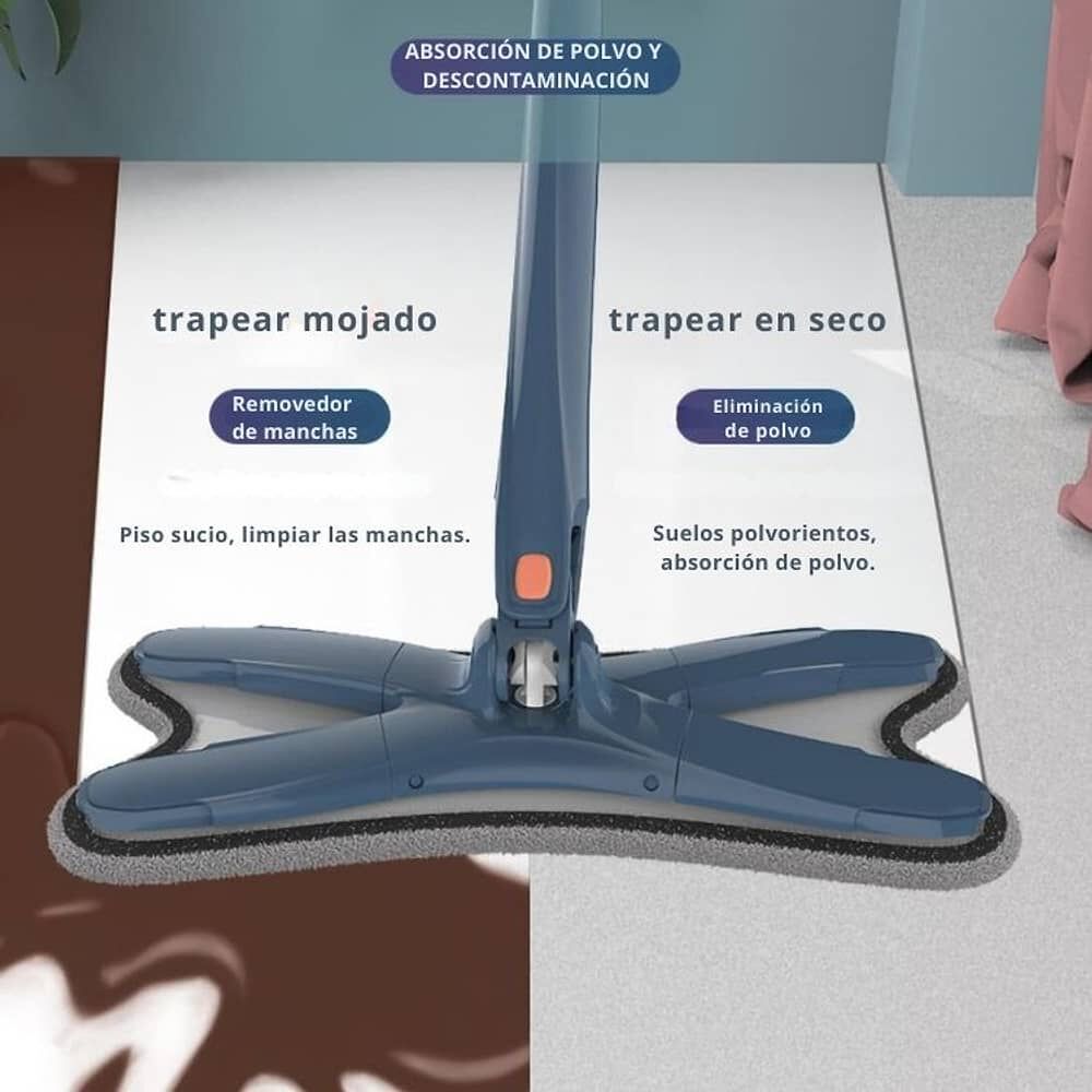 Mopa Trapeador Tipo X Con Escurridor 6 Repuesto Multiusos image number 6.0