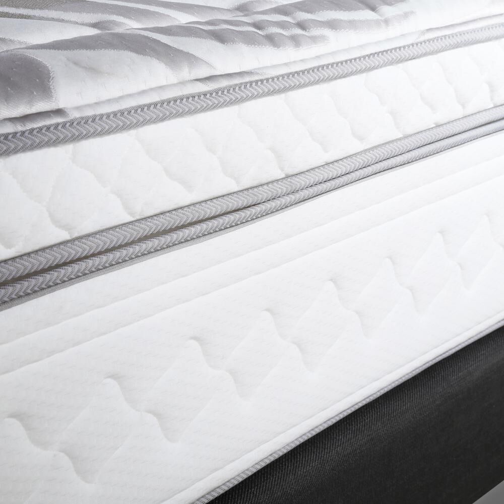 Cama Europea Rosen Art 4 / 2 Plazas / Base Dividida + Set De Maderas Charles image number 3.0