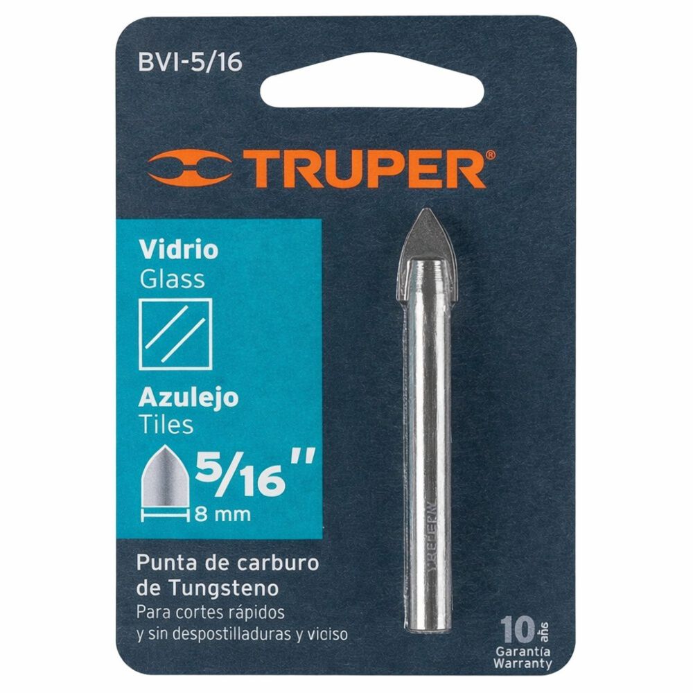 Broca Para Vidrios Y Azulejos 5/16 Truper image number 0.0