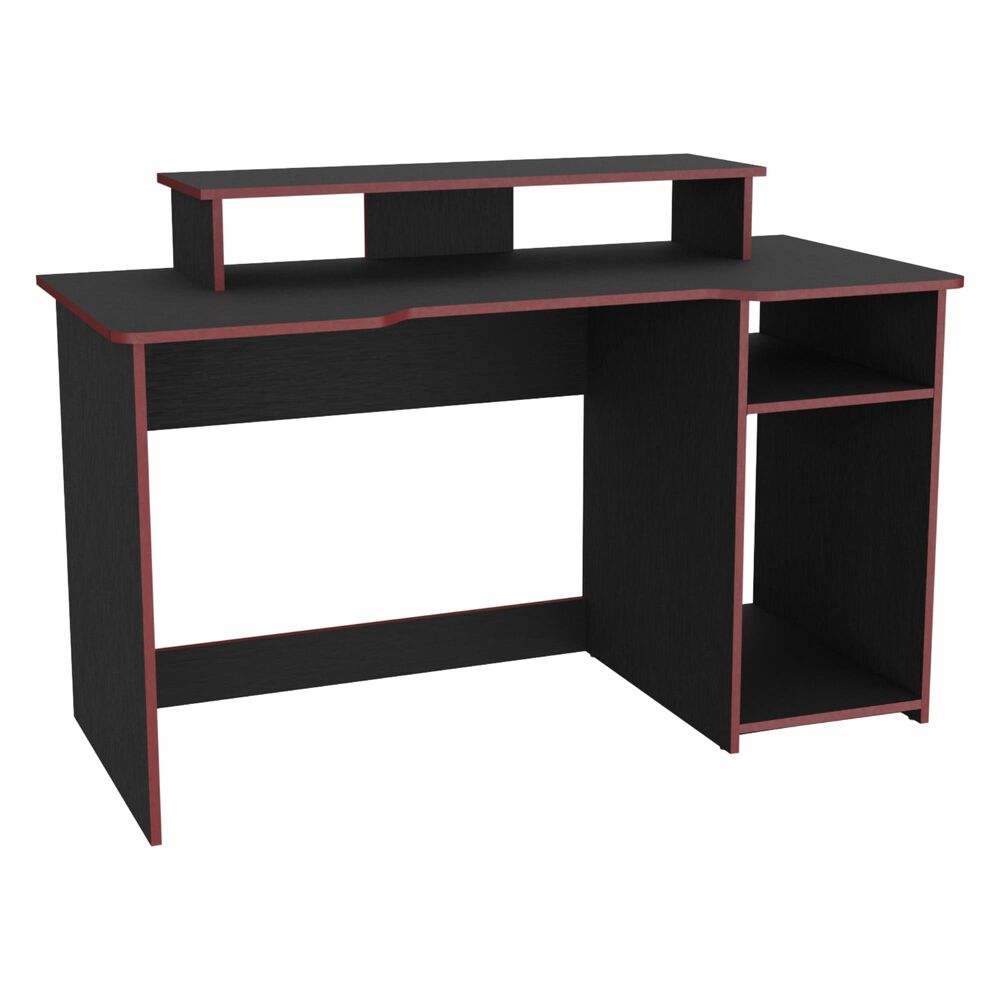 Escritorio Gamer 90,5x136x60 Cm Fm-048r Negro Y Rojo image number 0.0