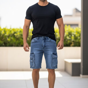 Short Jeans Cargo Hombre Romeo
