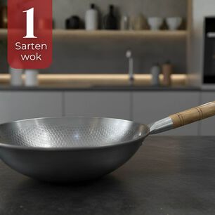 Sart&eacute;n Wok Tradicional Chino De 37cm Acero Al Carbono