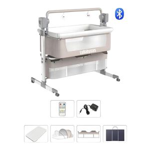 Cuna Colecho Mecedora El&eacute;ctrica Caf&eacute; Lubabycas