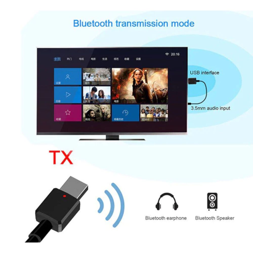 Transmisor Y Receptor Bluetooth De Audio Y Datos Rx - Tx Bt 5.0 Pantalla Lcd image number 8.0