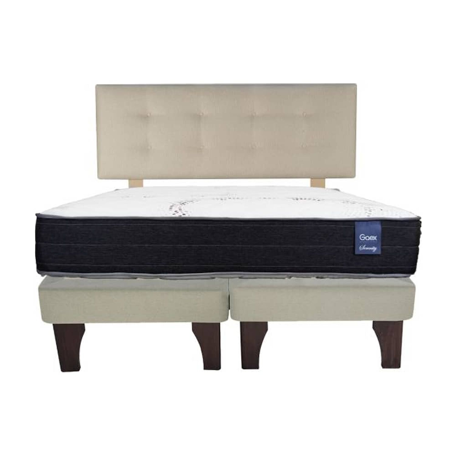 Cama Europea 2 Plazas 190 Respaldo Berna Bajo image number 3.0