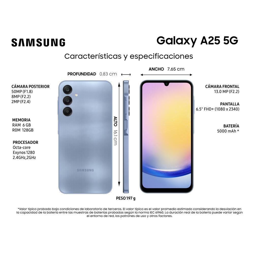 Smartphone Samsung Galaxy A25 / 5G / 128 GB / Liberado image number 9.0