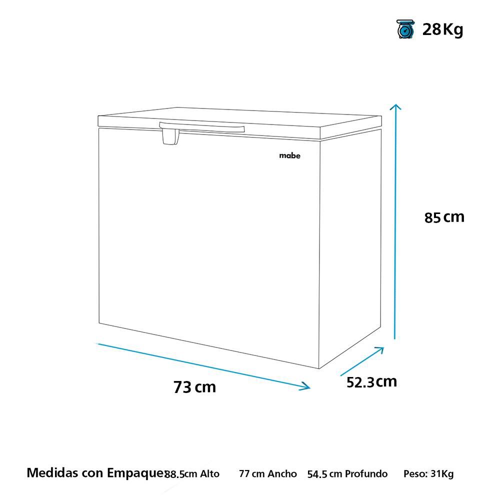 Freezer Horizontal Mabe FDHM150BY1 / Frío Directo / 145 Litros / A+ image number 5.0