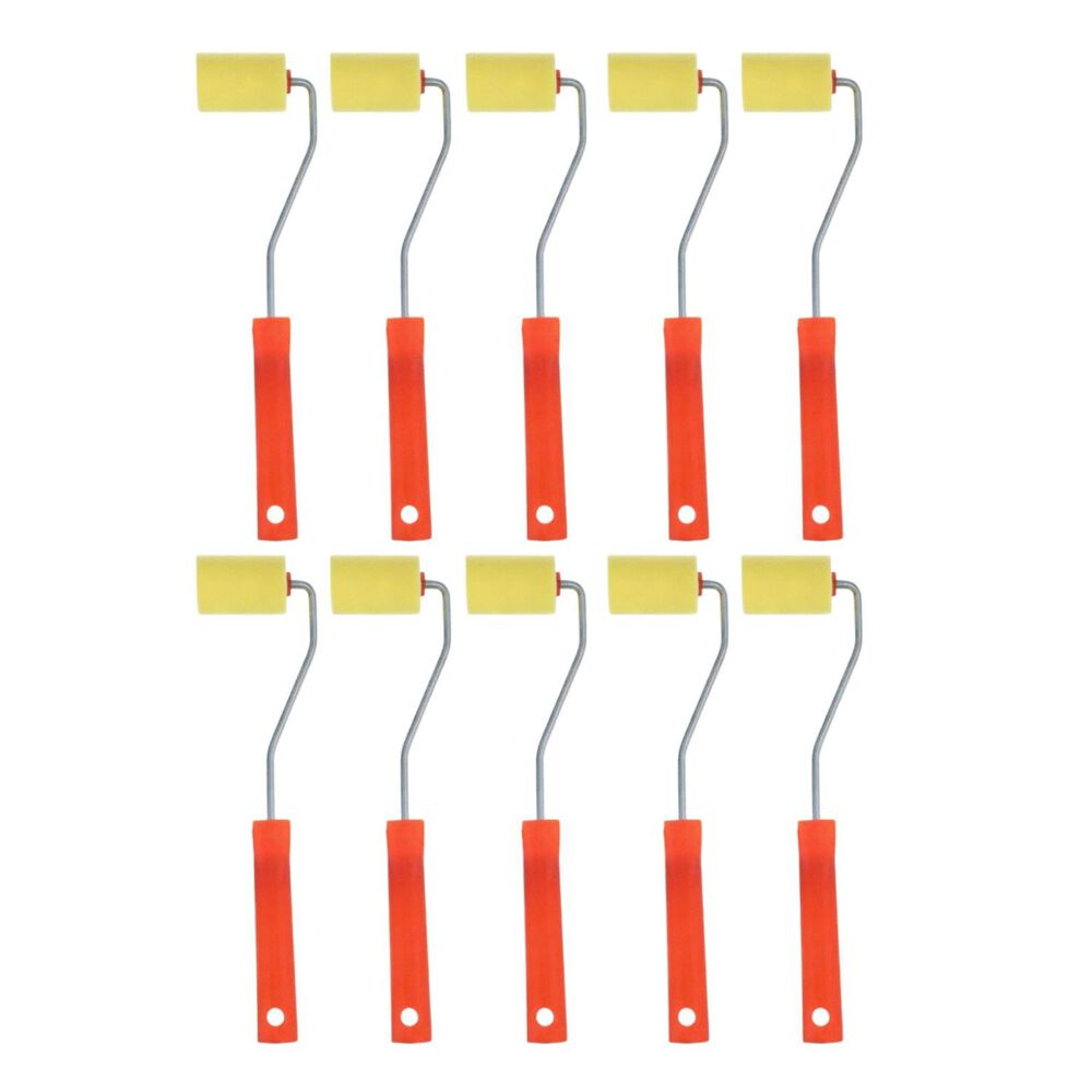 Set 10 Rodillos Esponja 2 Pulgadas Mango Plastico Pintar image number 0.0